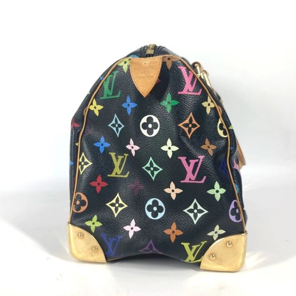 LOUIS VUITTON M92642 MonogramMulticolore Speedy30 Hand Bag Black - Picture 3 of 16